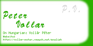peter vollar business card