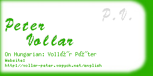 peter vollar business card